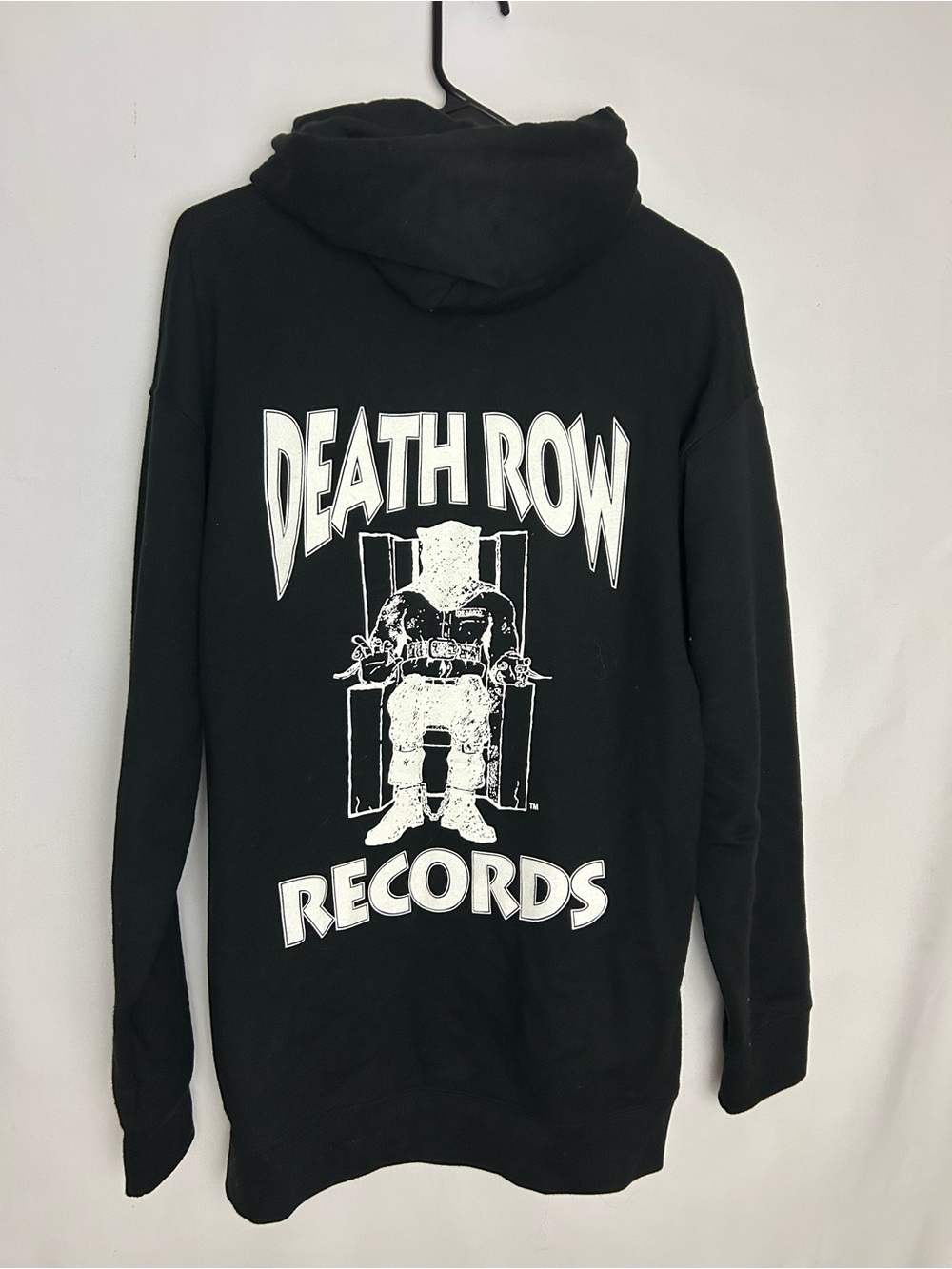 BoohooMAN Black Hoodie with White Graphic